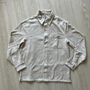 Madewell The Devoe Knit Shirt Mens Medium Cream Button Front Collared